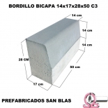 Bordillo Bicapa 14x17x28x50 C3.